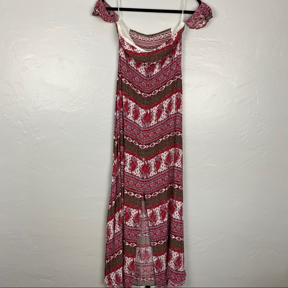 TJD Maxi Dress Sweetheart Neckline Boho Floral S